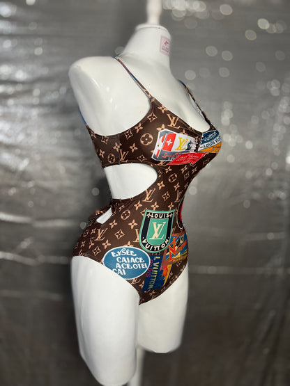 Stamped swimsuit